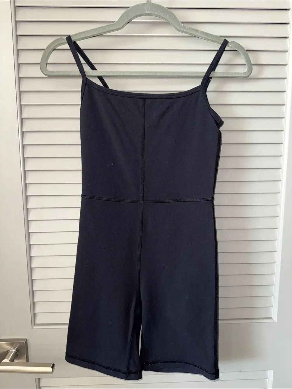Aritzia Black Sleeveless Cotton-Blend Bodysuit Romper